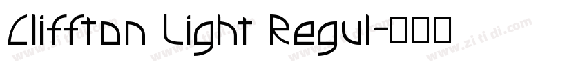 Cliffton Light Regul字体转换